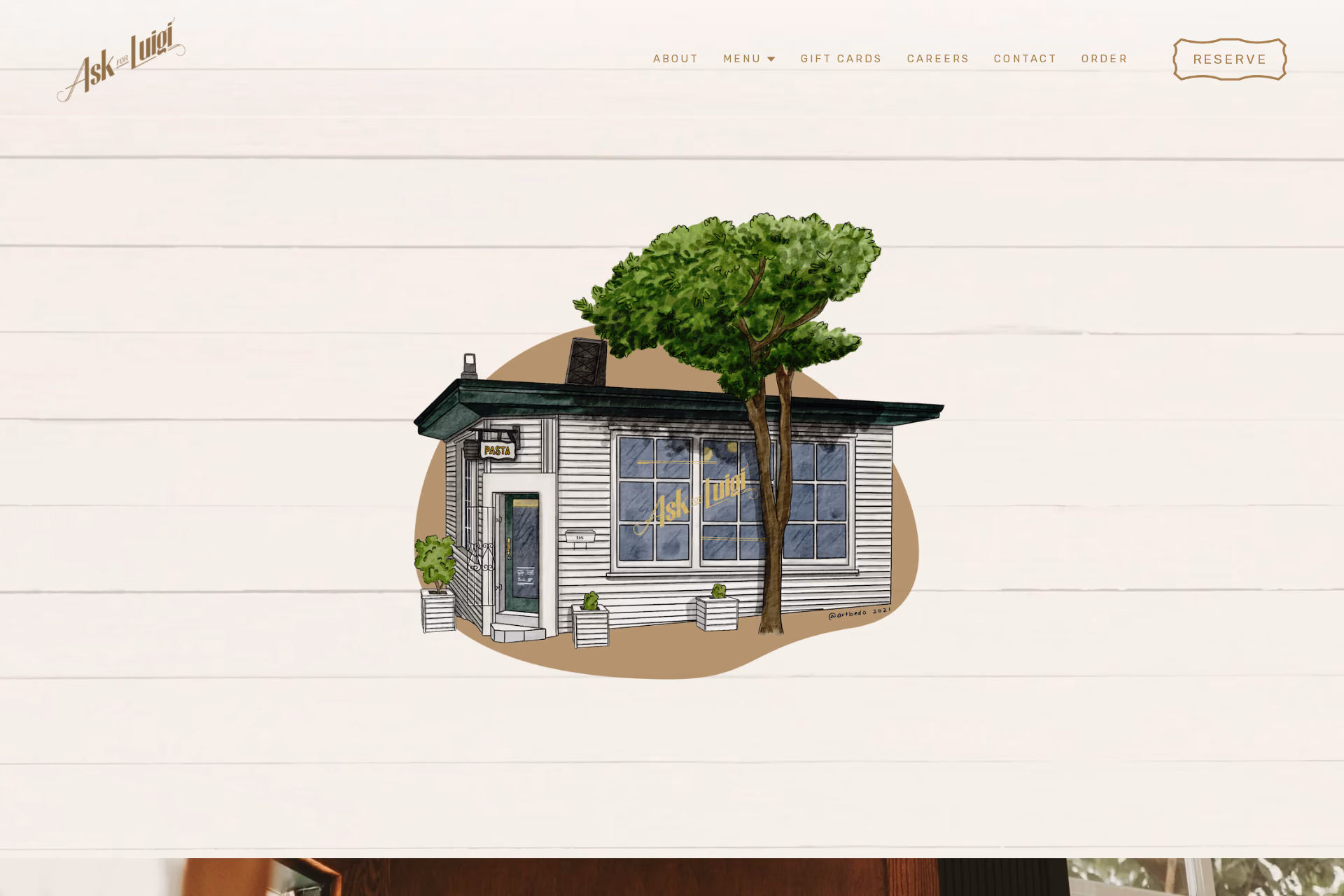 Ask for Luigi homepage for the Italian restaurant in Railtown, Vancouver