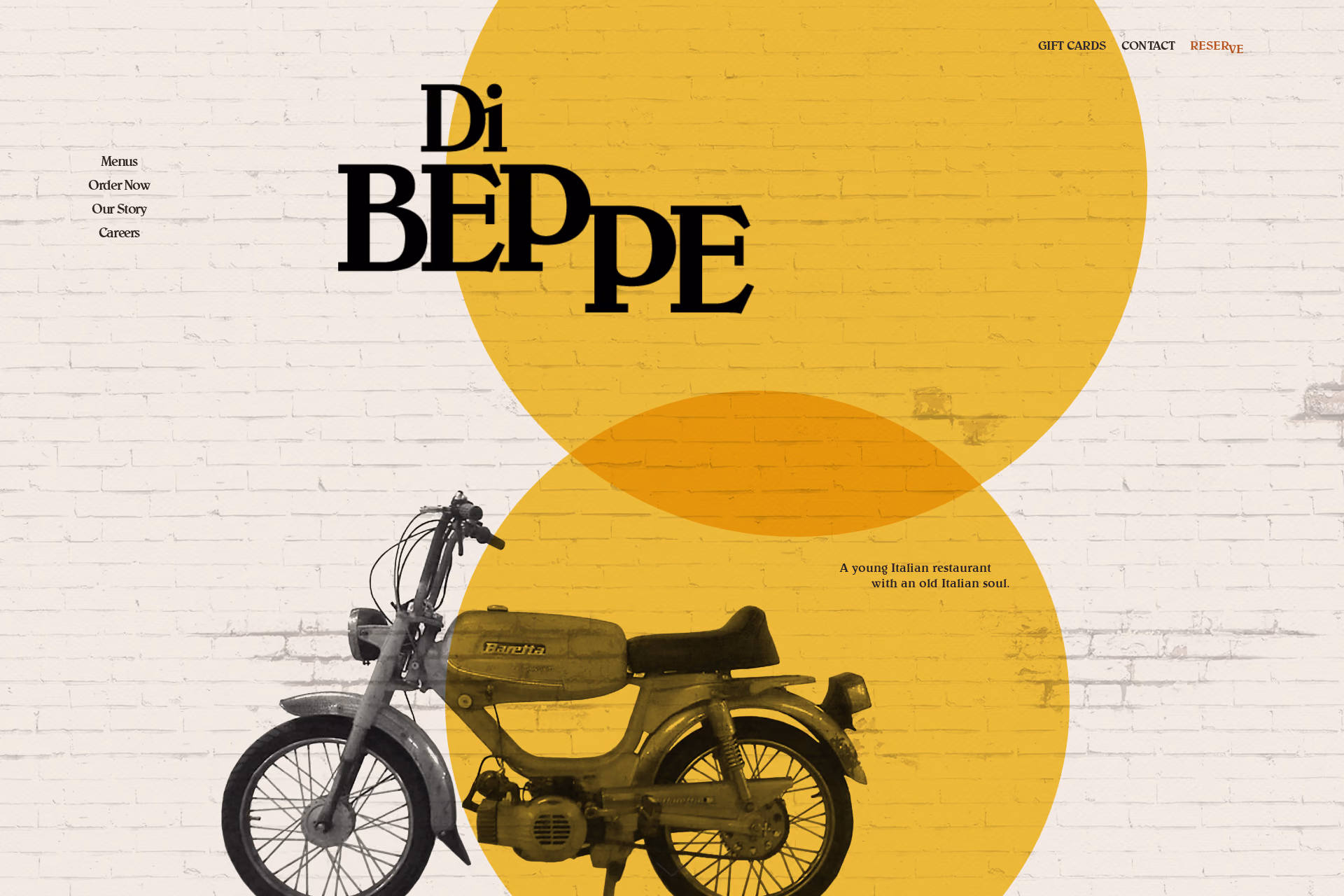 Di Beppe homepage for the Italian café and restaurant in Gastown