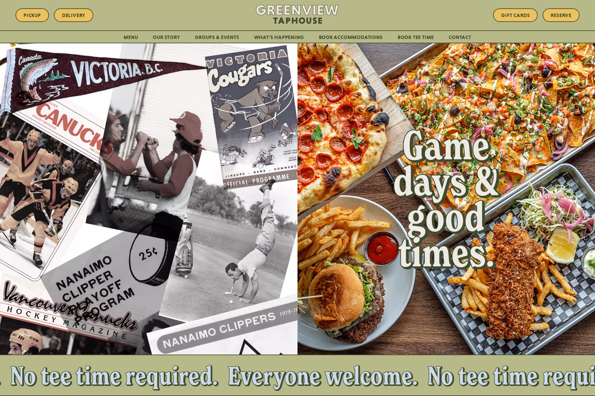 Greenview Taphouse homepage at Fairwinds Golf Club