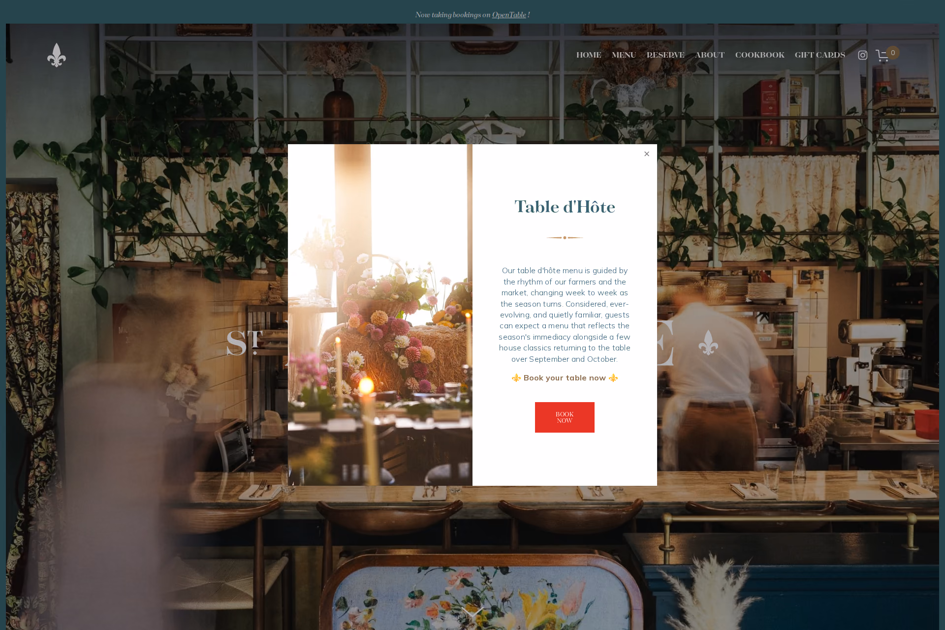 St. Lawrence Restaurant homepage for the French-Québécois restaurant in Gastown